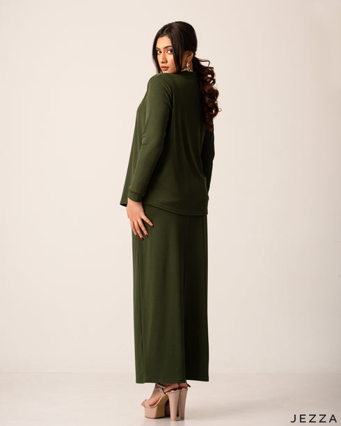 Elegant Ribbed Spandex Three-Piece Set 61333/61351